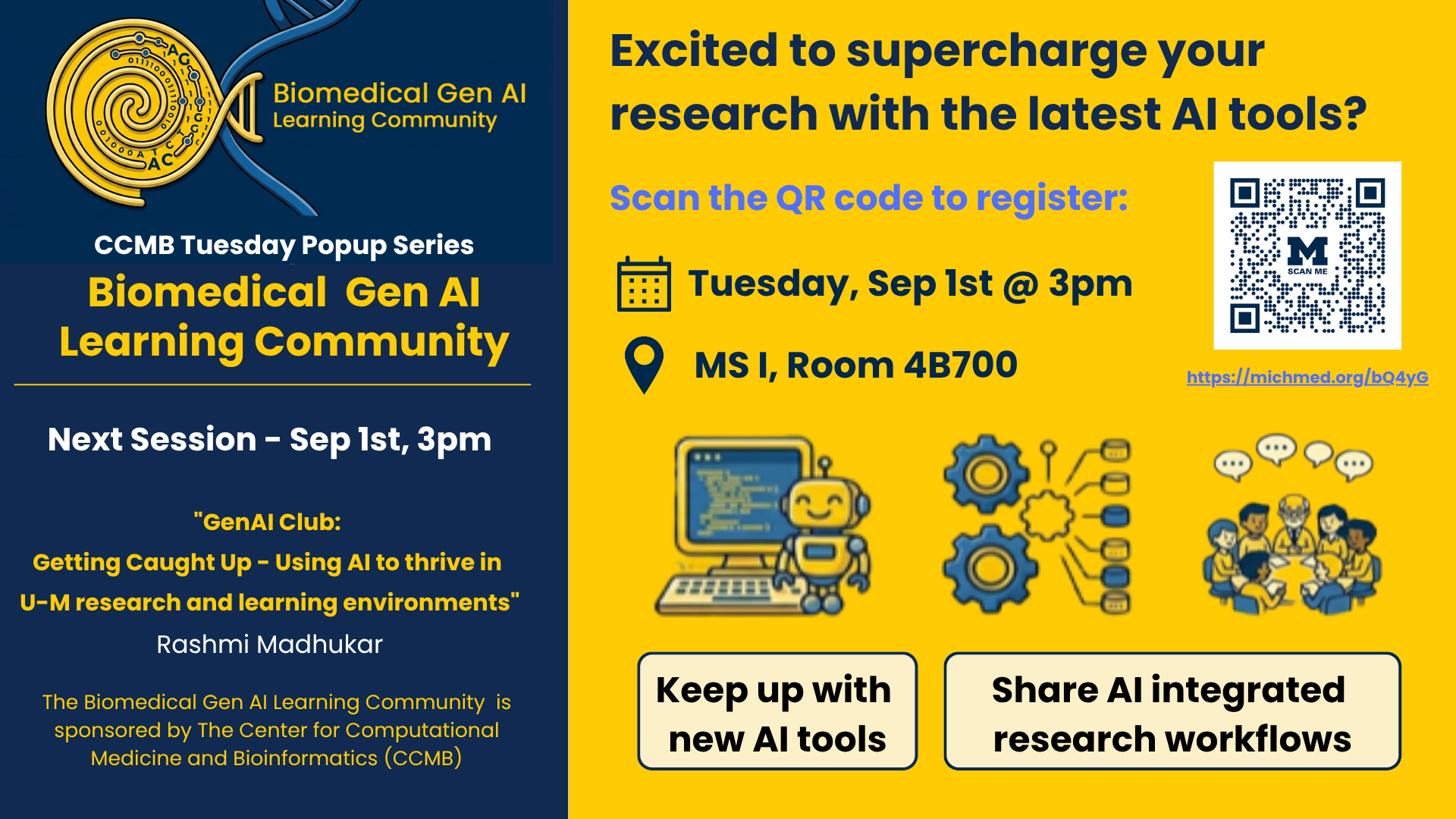 Biomedical Gen AI Learning Community Flyer