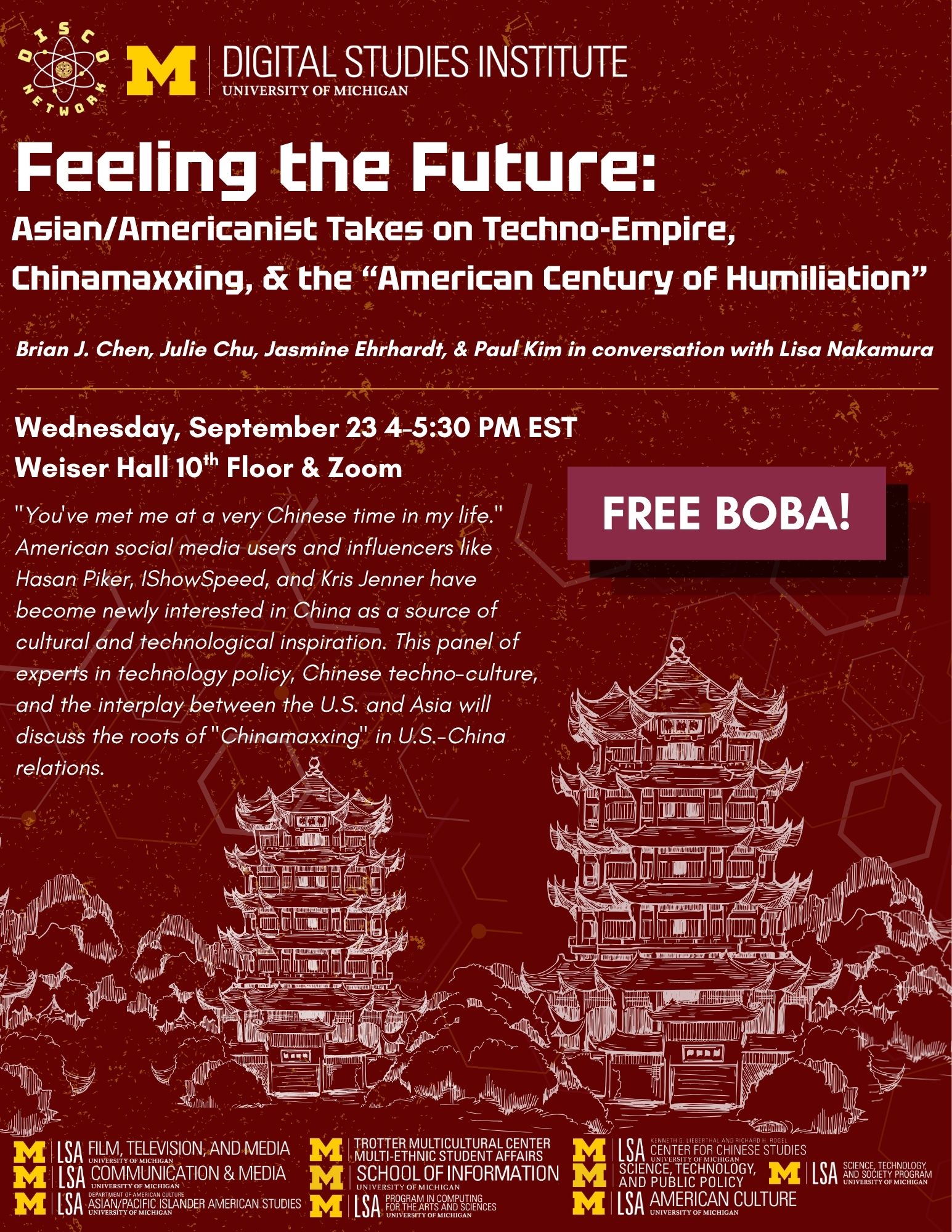 Event poster for “Feeling the Future