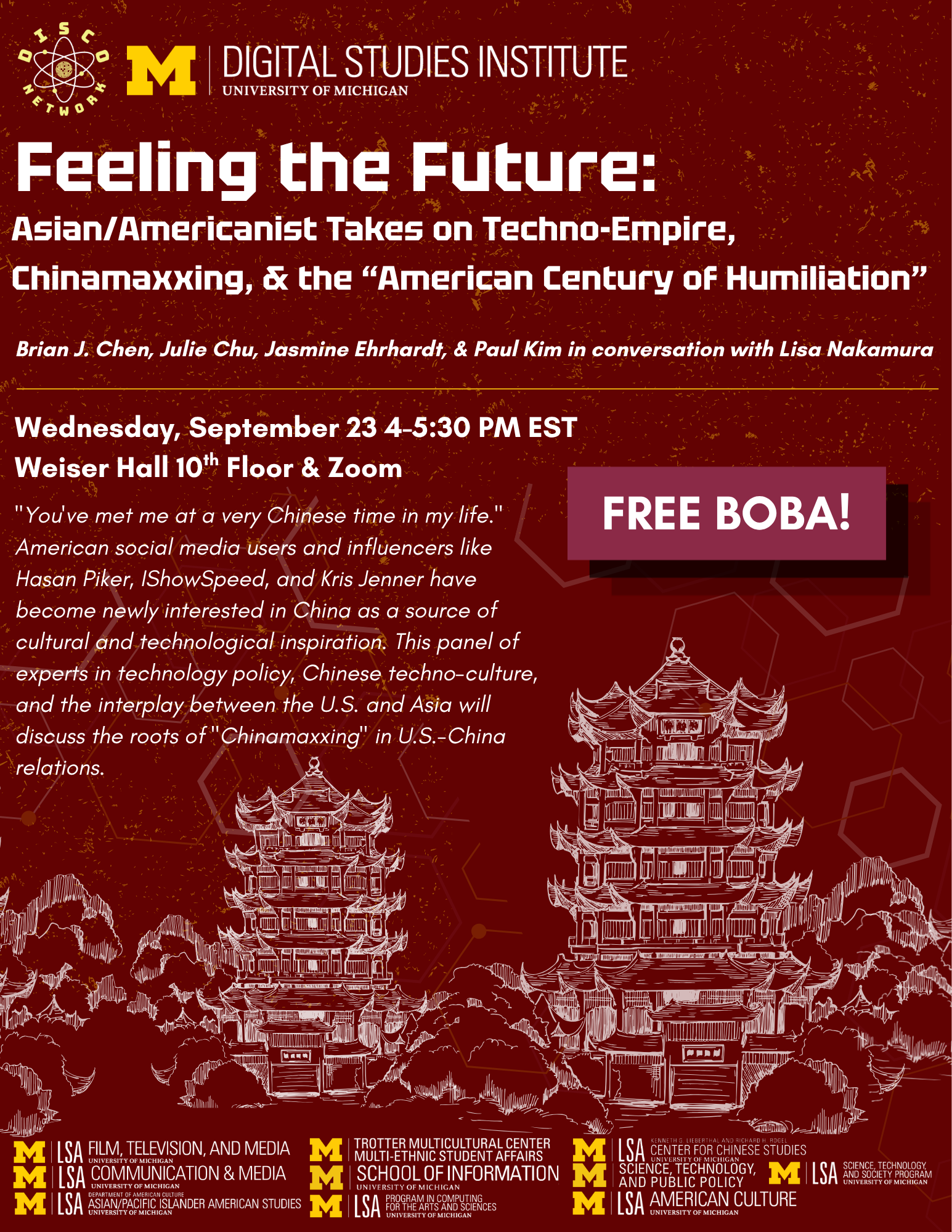 Event poster for "Feeling the Future: Asian/Americanist Takes on Techno-Empire